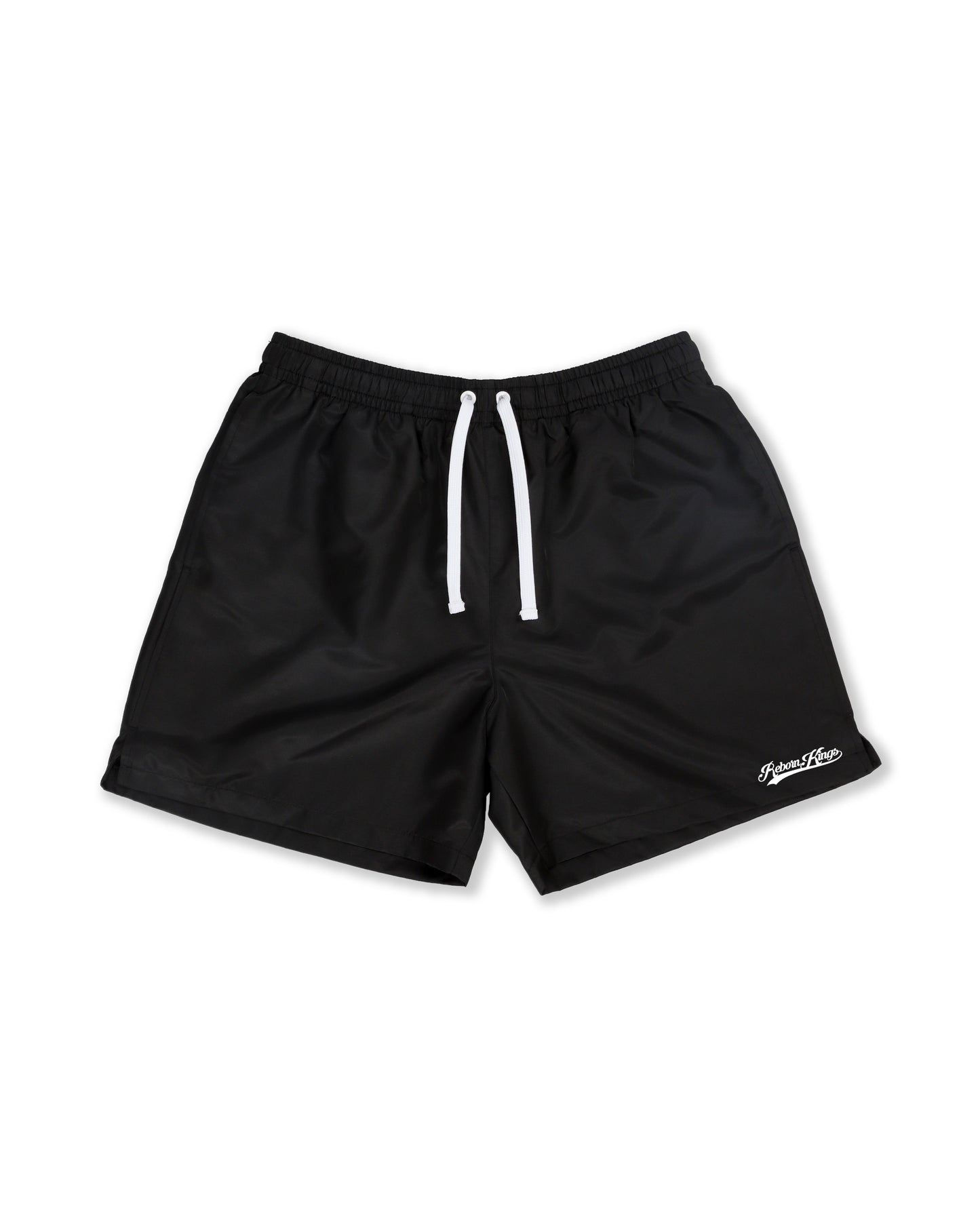 Script Logo Nylon Shorts in Black