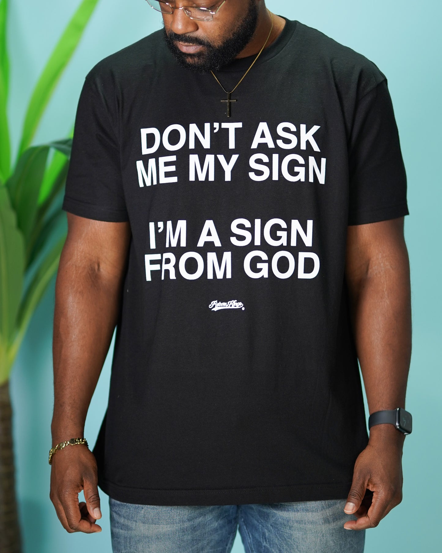 Sign From God Tee in Black