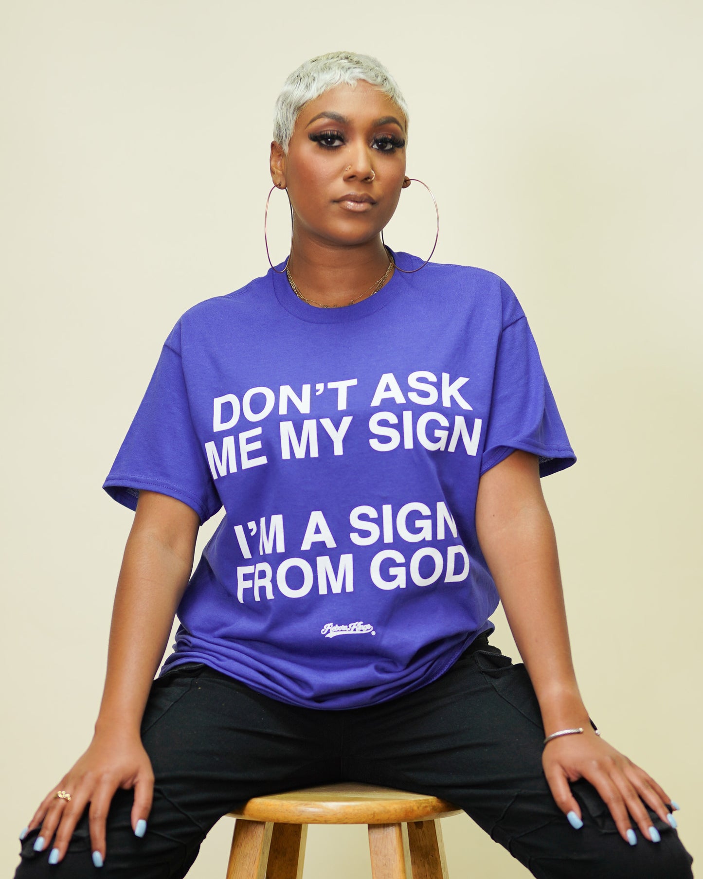 Sign From God Tee in Cobalt