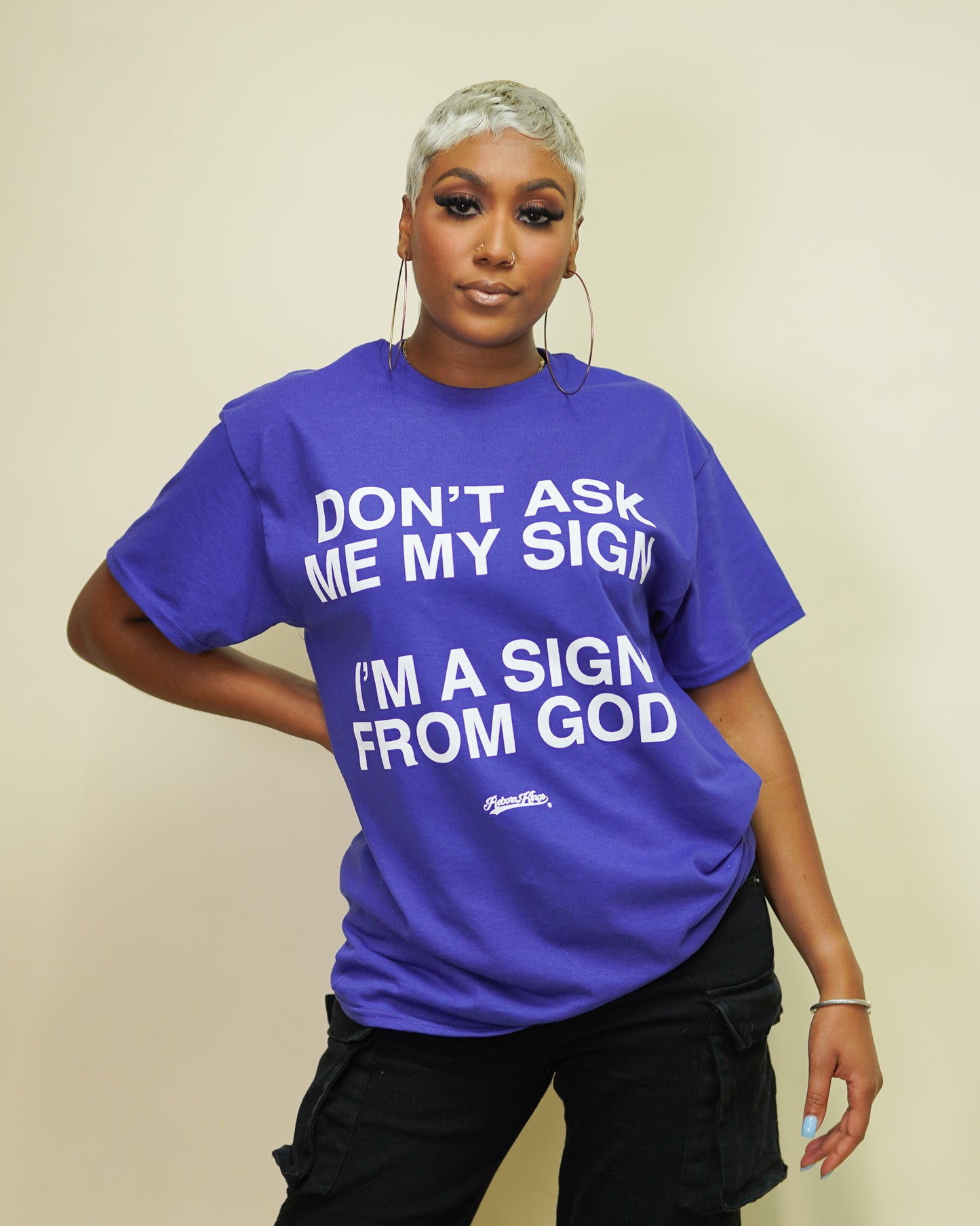 Sign From God Tee in Cobalt