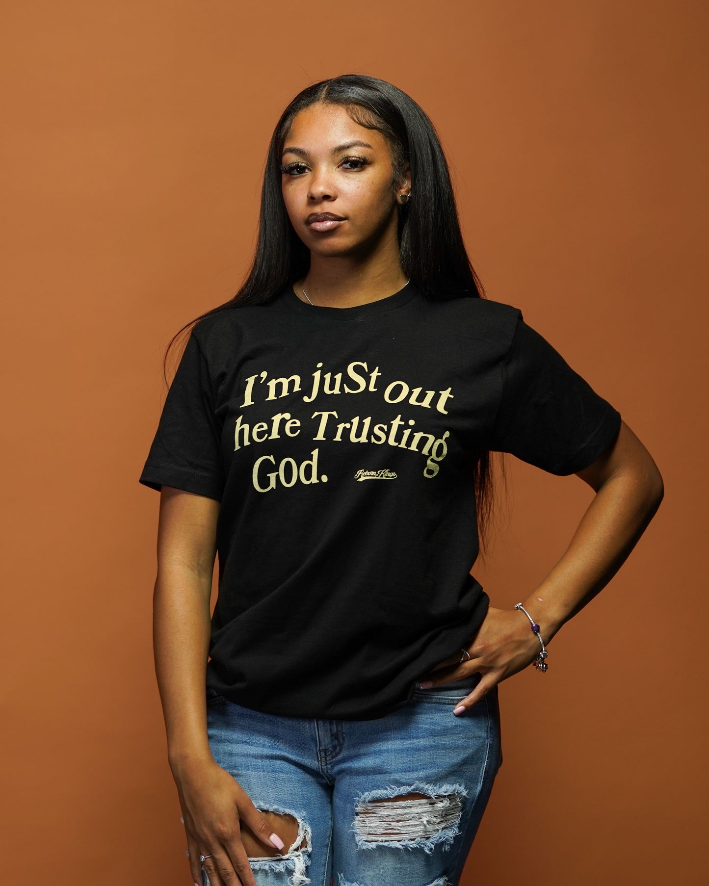 Trusting God Tee in Black