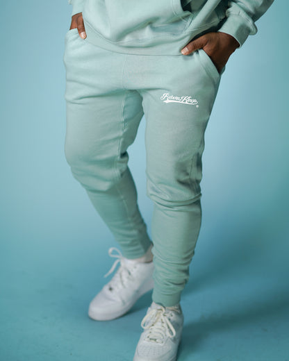 "Cozy" Made In His Image Jogger Set in Seafoam