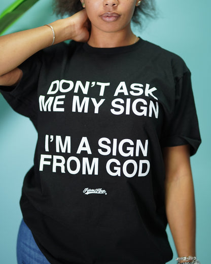 Sign From God Tee in Black
