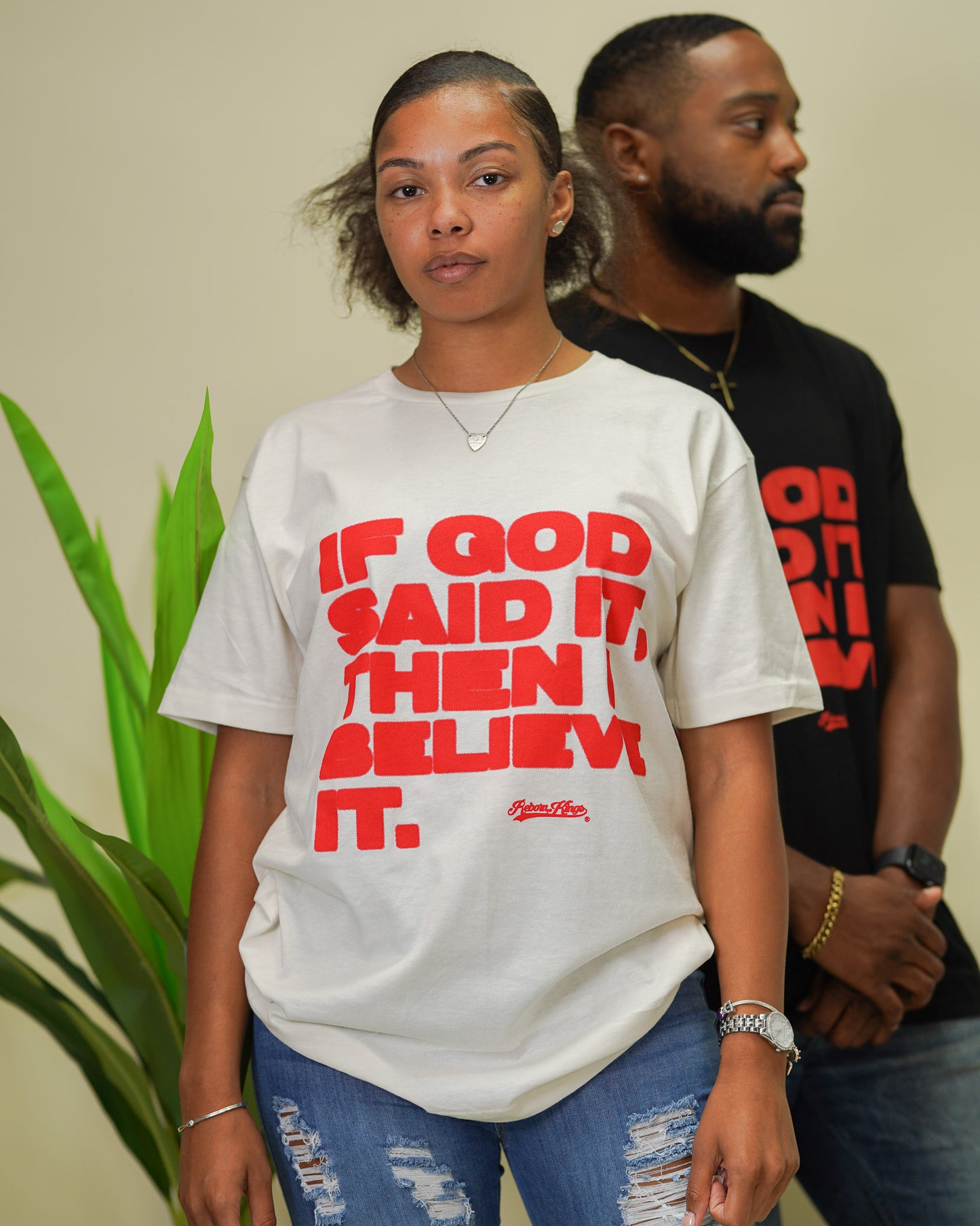 If God Said It, Then I Believe It Tee in Vintage White