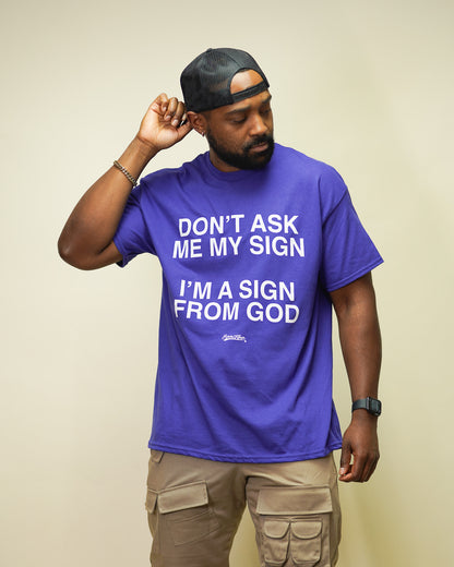 Sign From God Tee in Cobalt
