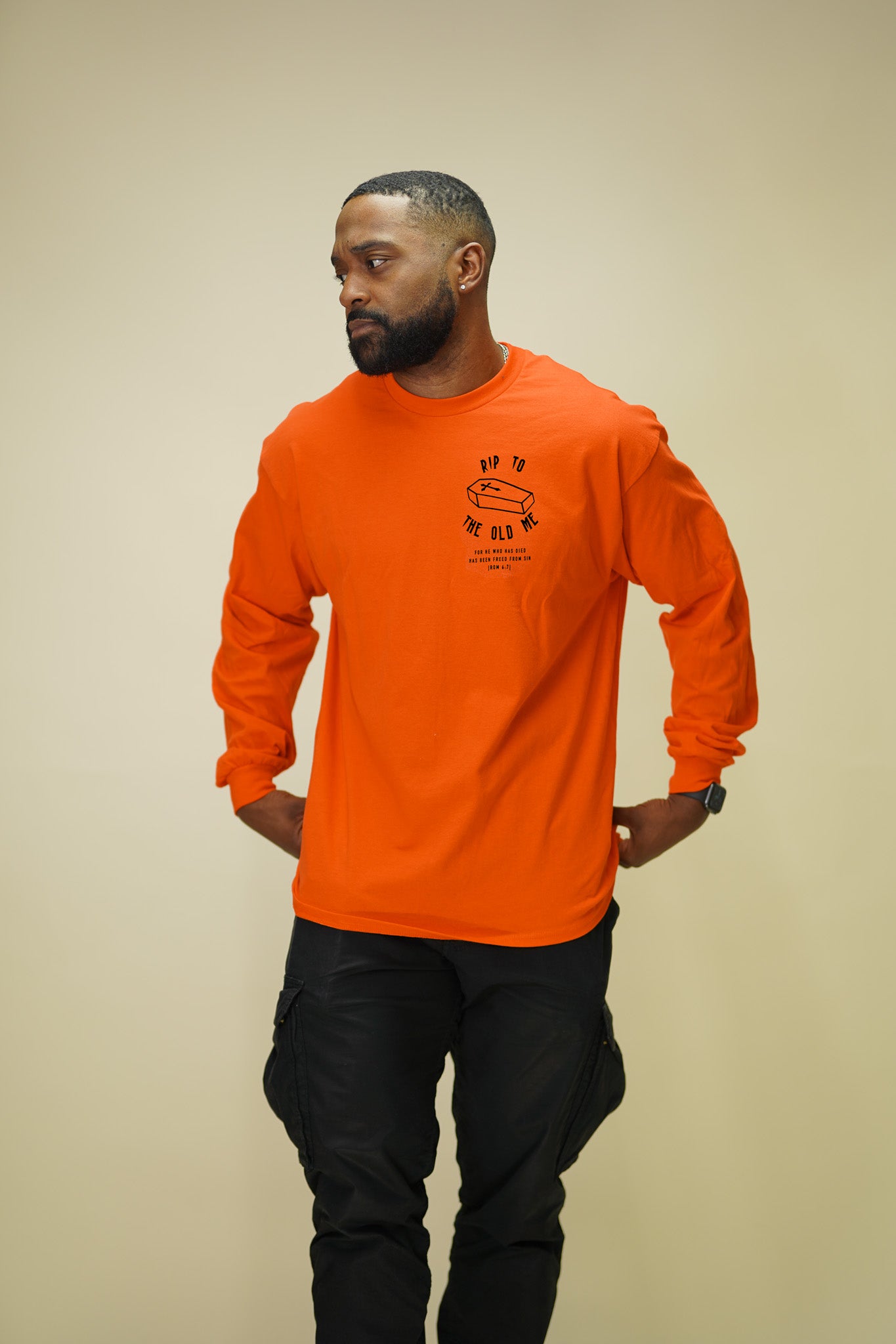 RIP L/S Tee in Orange