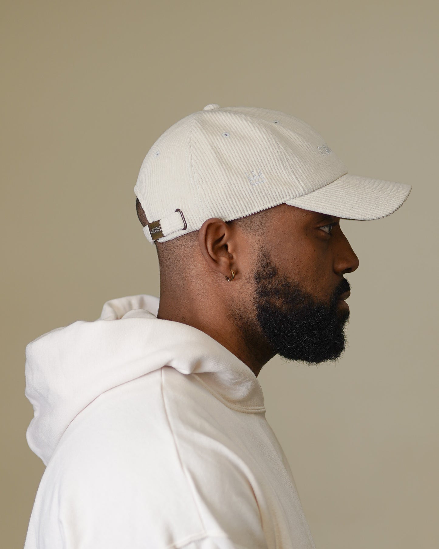 To God Be The Glory Dad Hat in Vintage White Corduroy