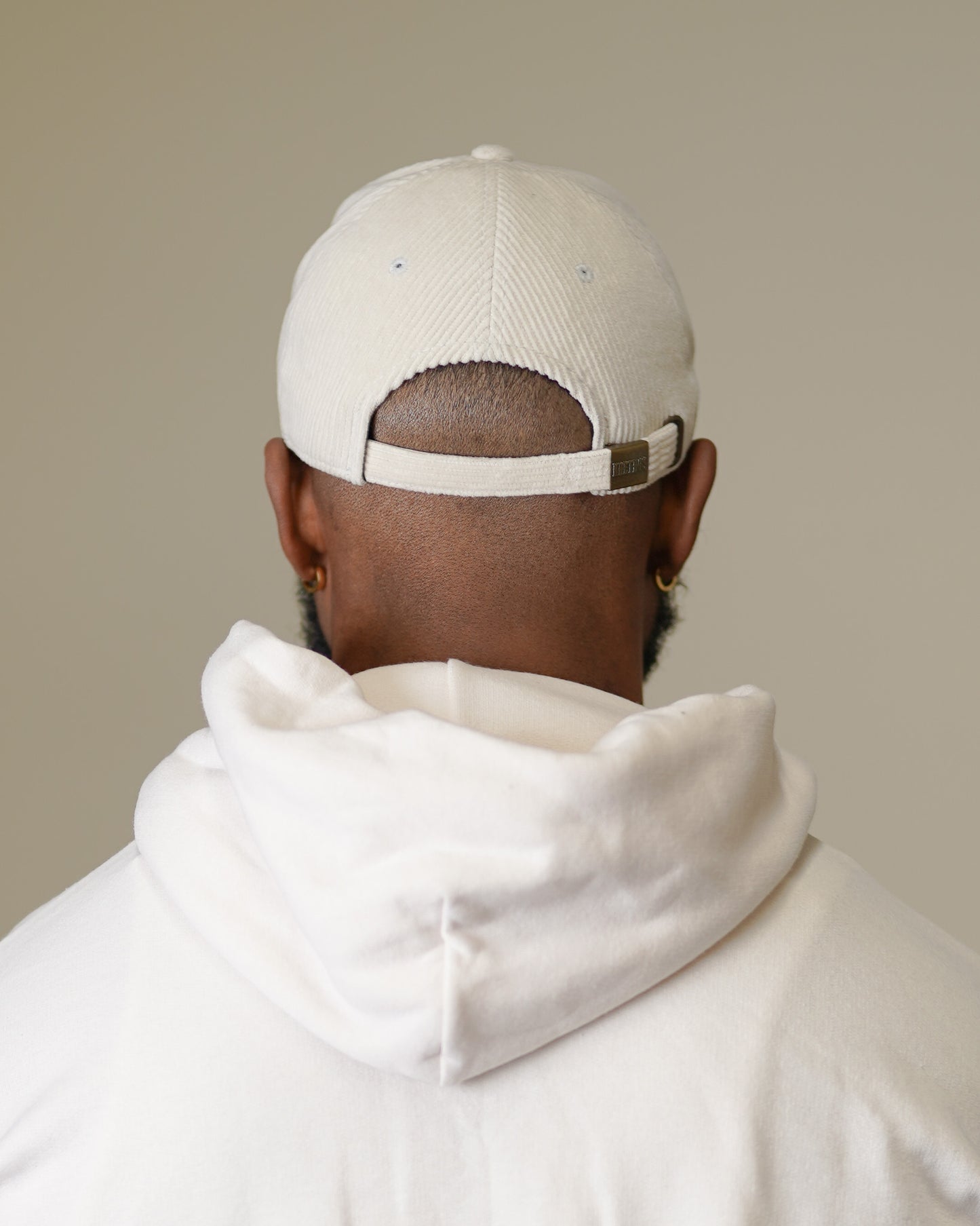 To God Be The Glory Dad Hat in Vintage White Corduroy