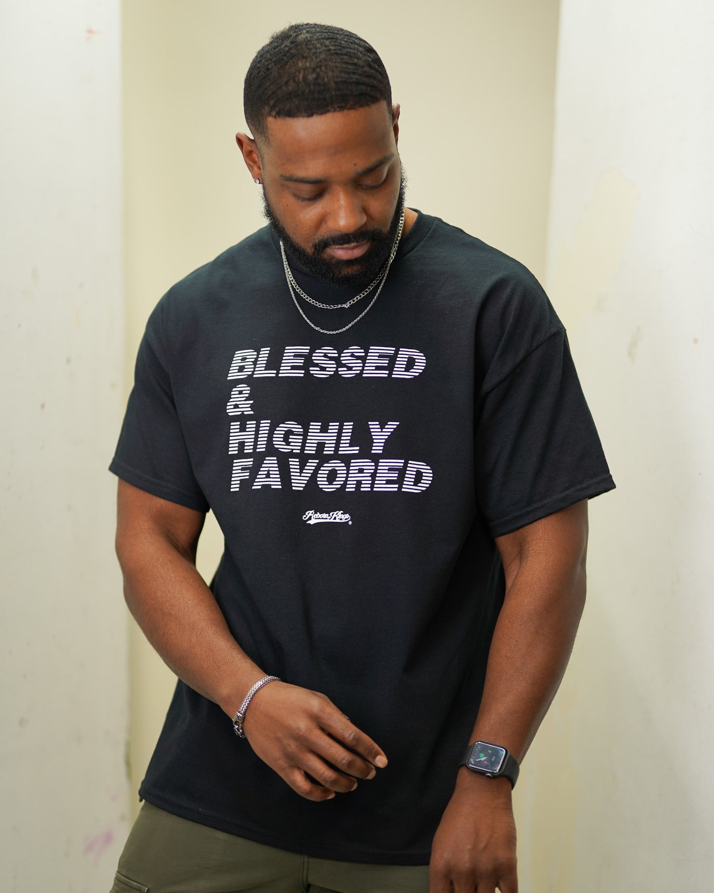 Blessed & Highly Favored Tee in Black