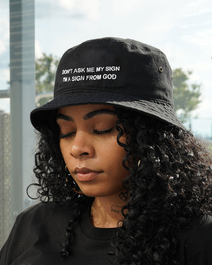 Sign From God Bucket Hat in Black