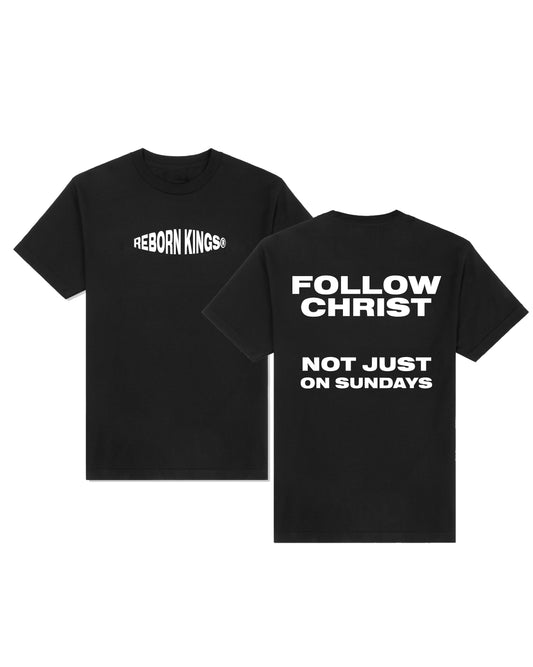 Follow Christ Tee in Black