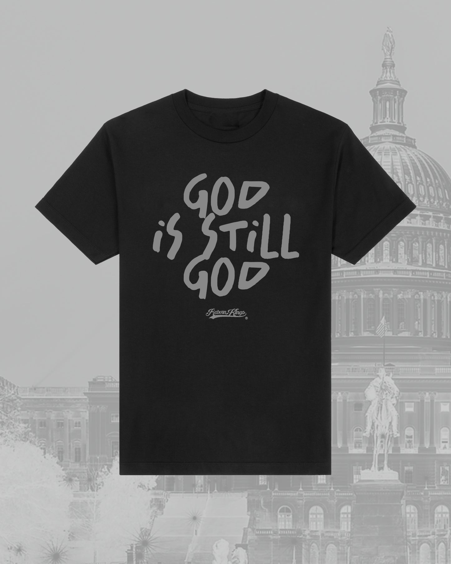 God is Still God Tee in Black