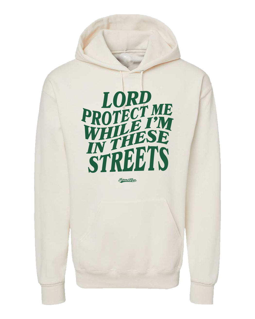 Lord Protect Me While I'm In These Streets Hoodie in Vintage White