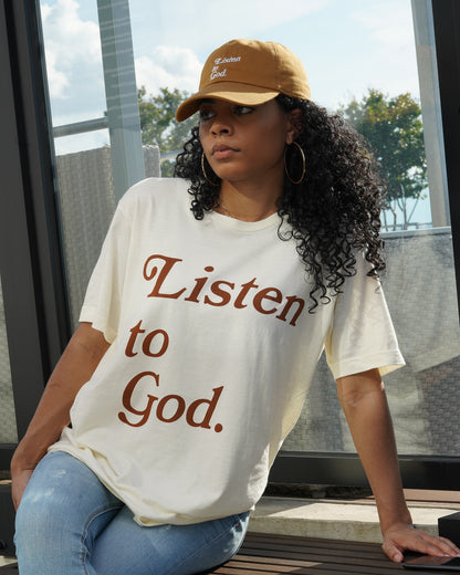 Listen To God Tee in Vintage White