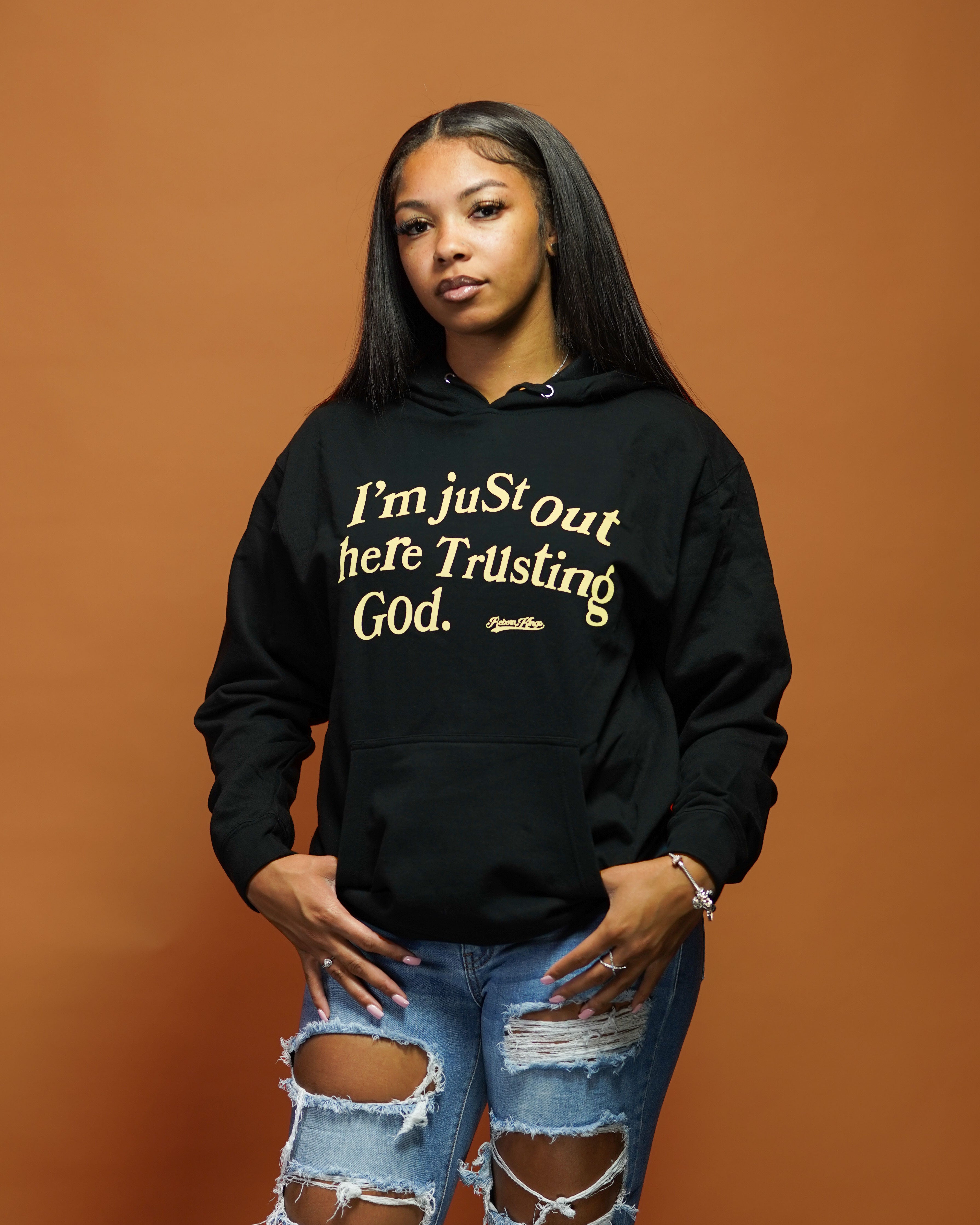 Trusting God Hoodie in Black – Reborn Kings