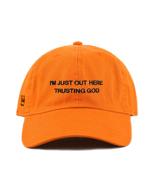 Trusting God Dad Hat in Orange