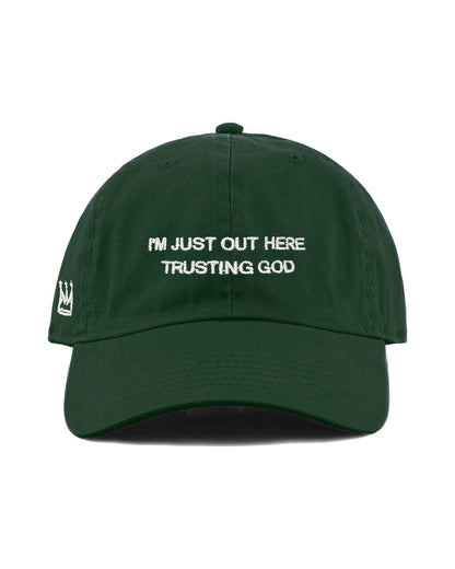 Trusting God Dad Hat in Forest Green