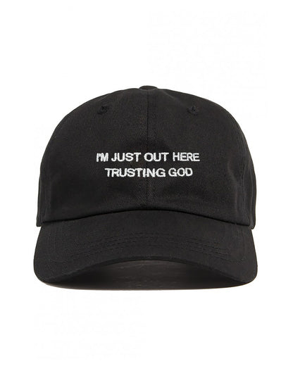 Trusting God Dad Hat in Black