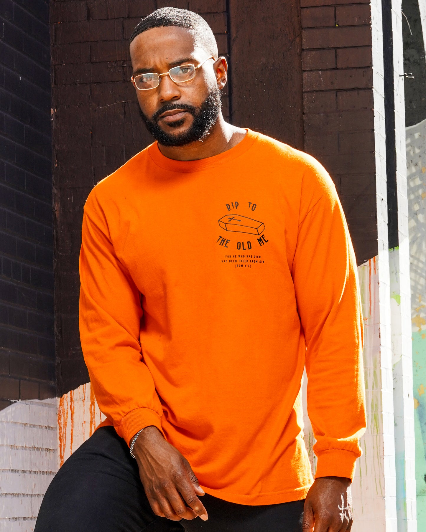 RIP L/S Tee in Orange